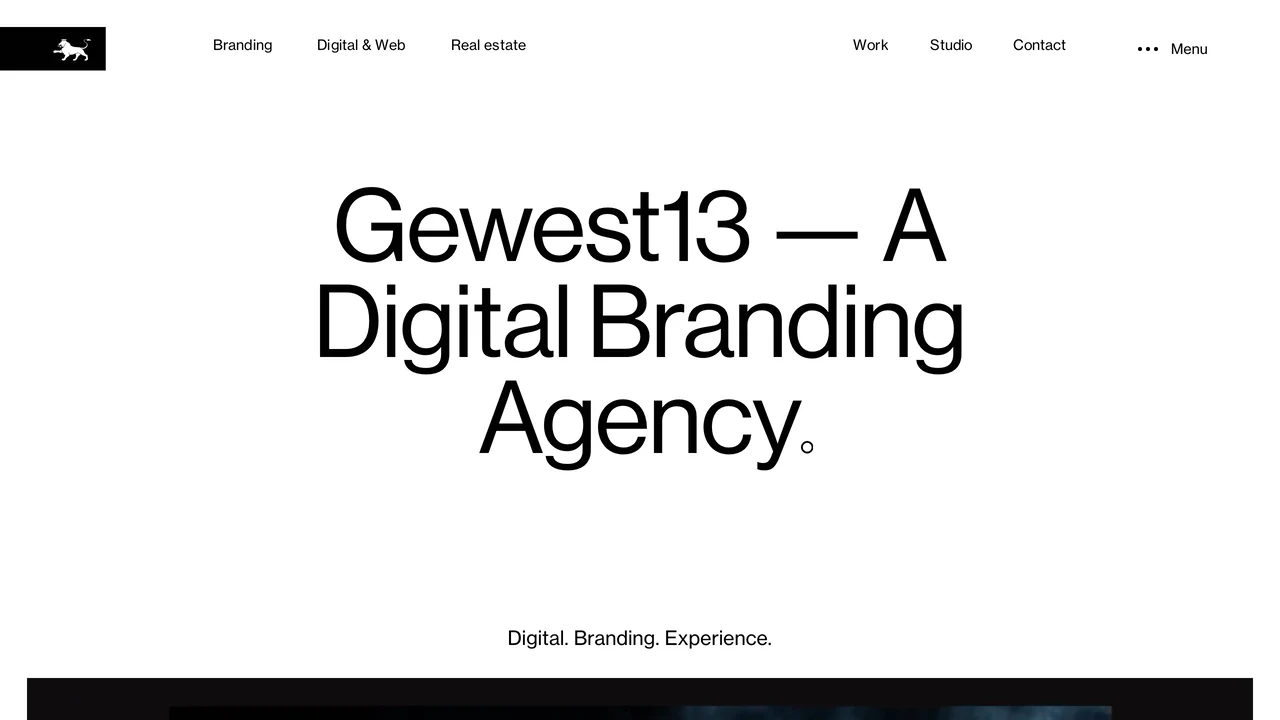Screenshot van de website van Gewest13